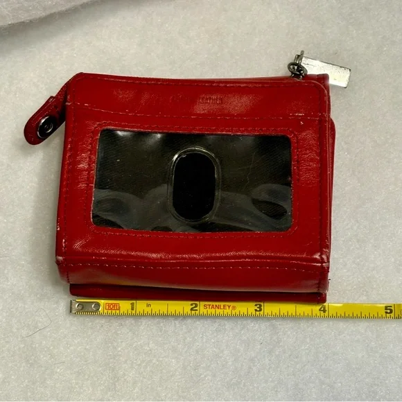 Fossil Vintage Red Leather Trifold ID Wallet - Picture 13 of 16